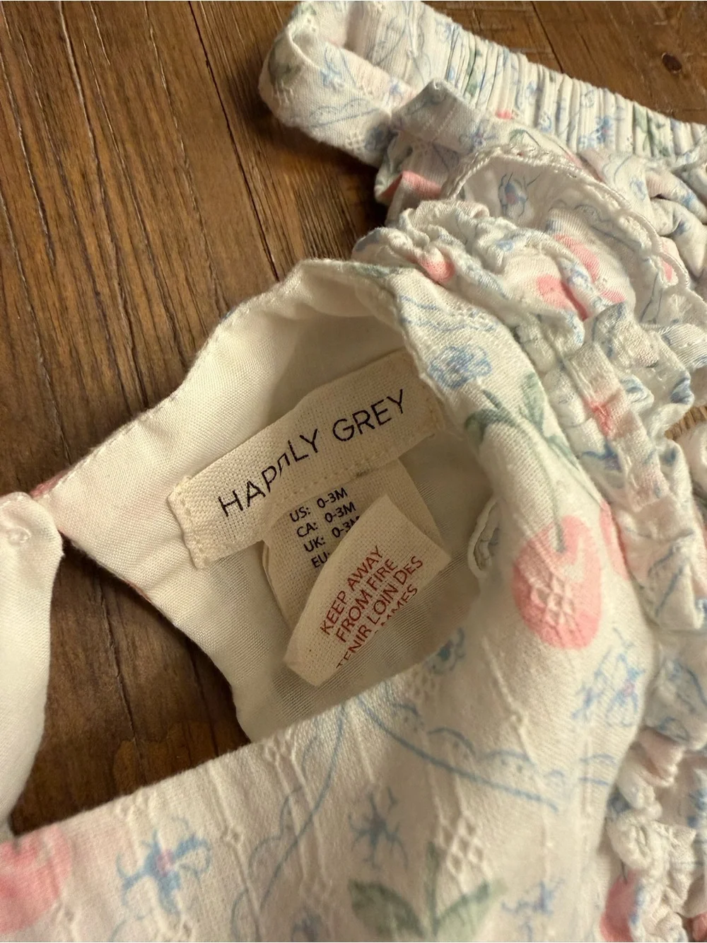 Happily Grey 0-3 Months Baby Girls 2pc Printed Bubble Romper Set With Headband